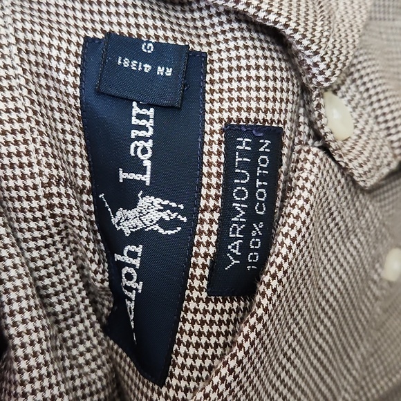 POLO BY RALPH LAUREN HOUNDSTOOTH YARMOUTH SHIRT - Picture 3 of 5